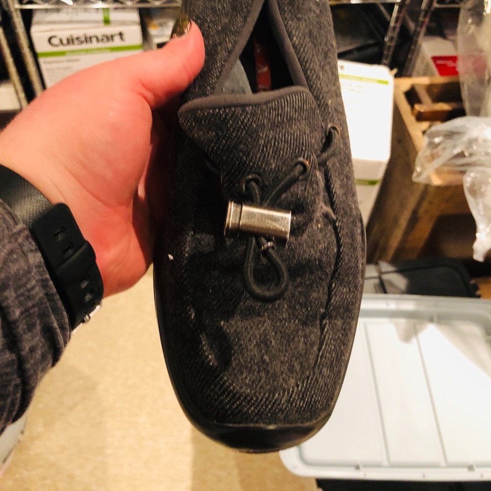 Gray Prada loafers